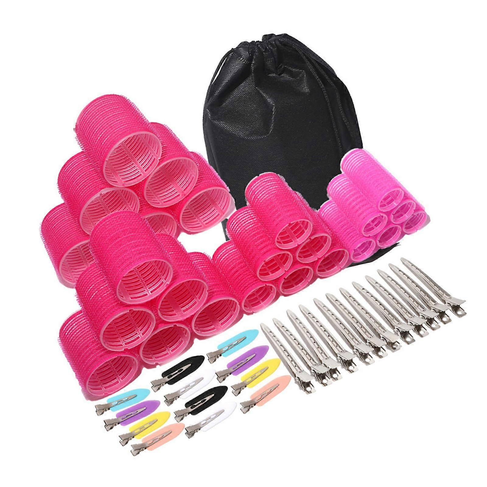 Hair Rollers 6Piece Kit For Heatless Curls With Large Clip Curlers Set