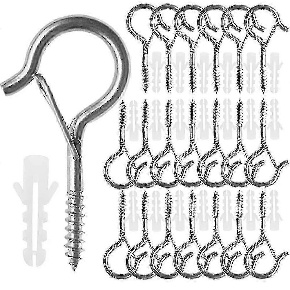 20 / 50 PCS Q-Hanger Crochets à vis pour les lumières de corde extérieures Conception de boucle de sécurité Easy Release Hanger Ho