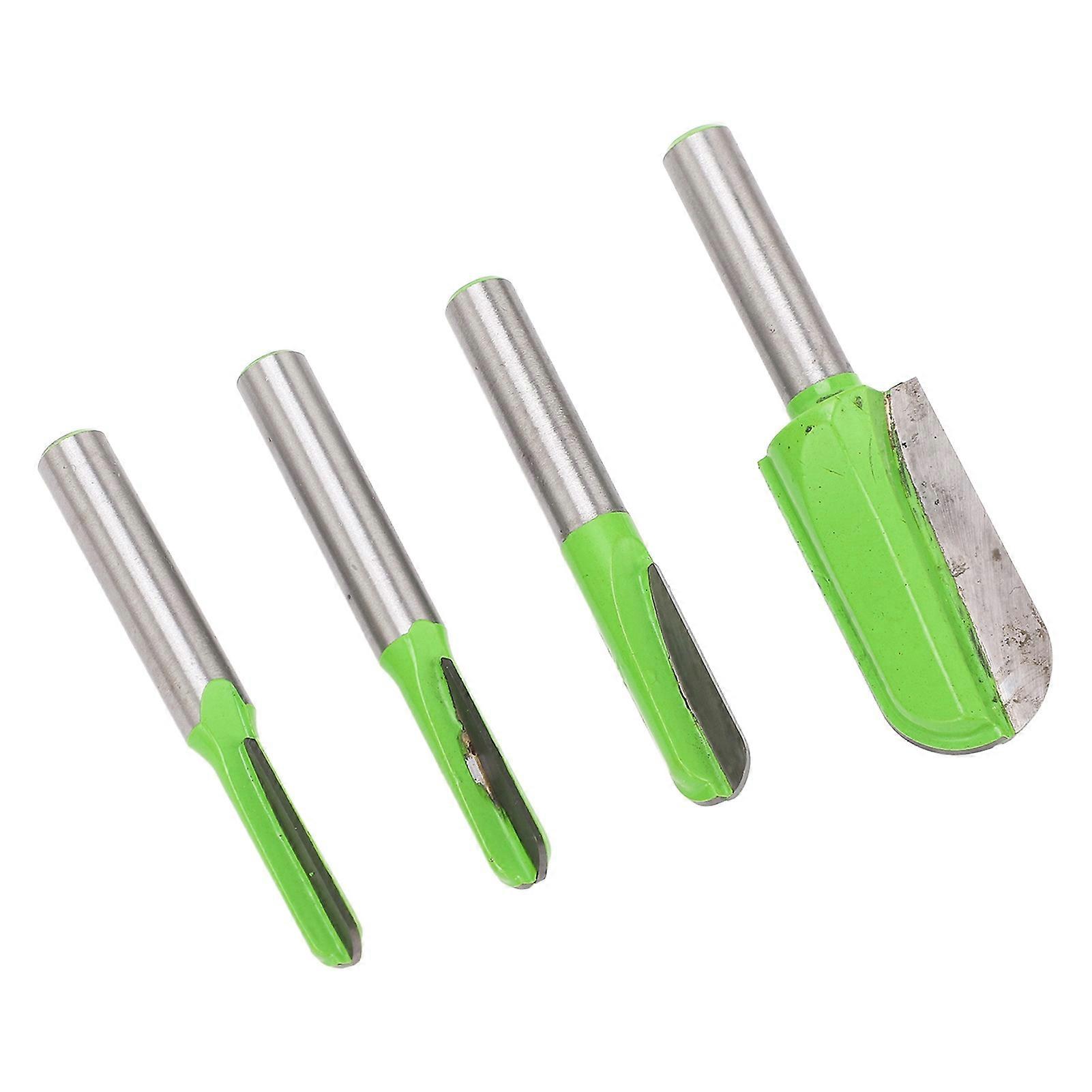 4PCS 8mm Shank Deep Round Nose Router Bits 8x1/4-1/2 CNC Woodworking