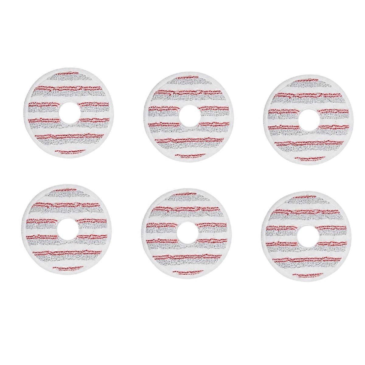 6 Pcs Mop Replacement for Clean Refills Washable Head Mop for Cleaning Floor Red