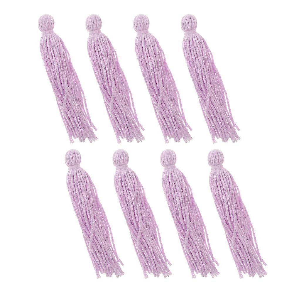 Floating Fish Breeding Mop with Woolen Yarn for Safe Spawning in Aquariums Violet Color 8 Pieces