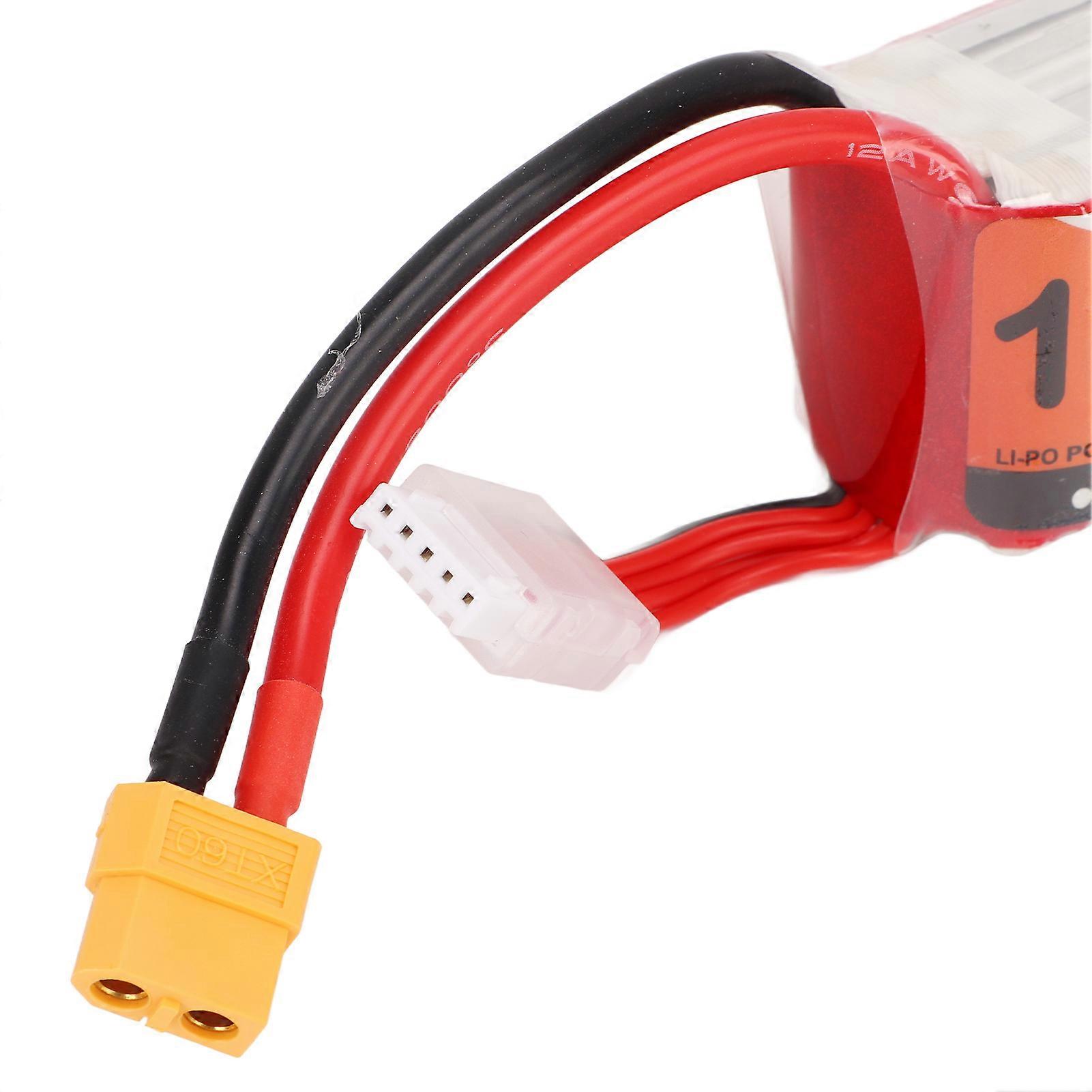 1800mAh Lipo Battery 100C Discharge Rate 14.8V 4S XT60 Plug for RC Helicopter Car Model
