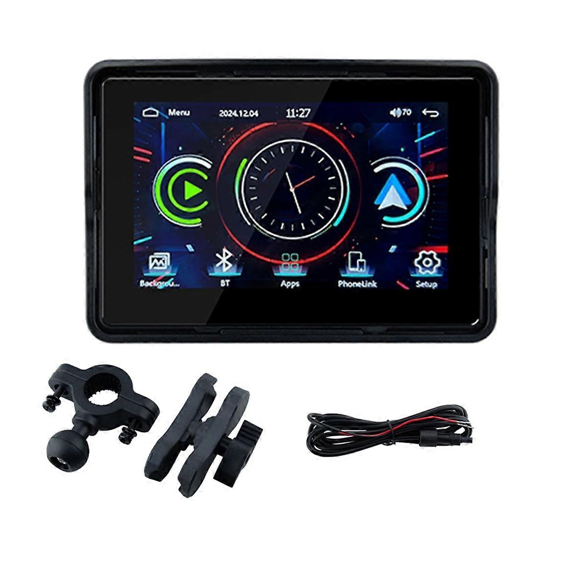 5.0 Inch Motorcycle Navigation Display Screen Portable Digital Motorcycle Dashboard Wireless CarPlay Moto Android Auto