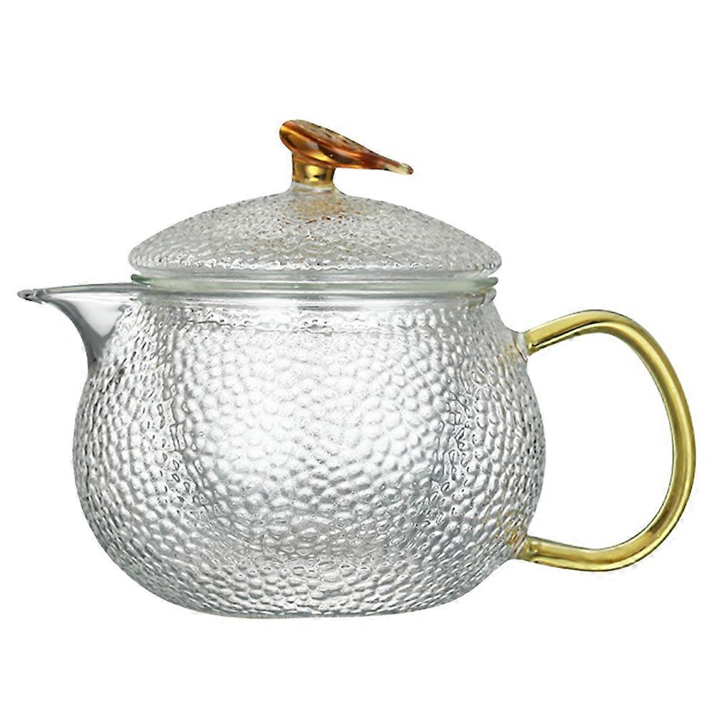 Glass Tea Kettle with Hammer Pattern for Home Use Tea Heating