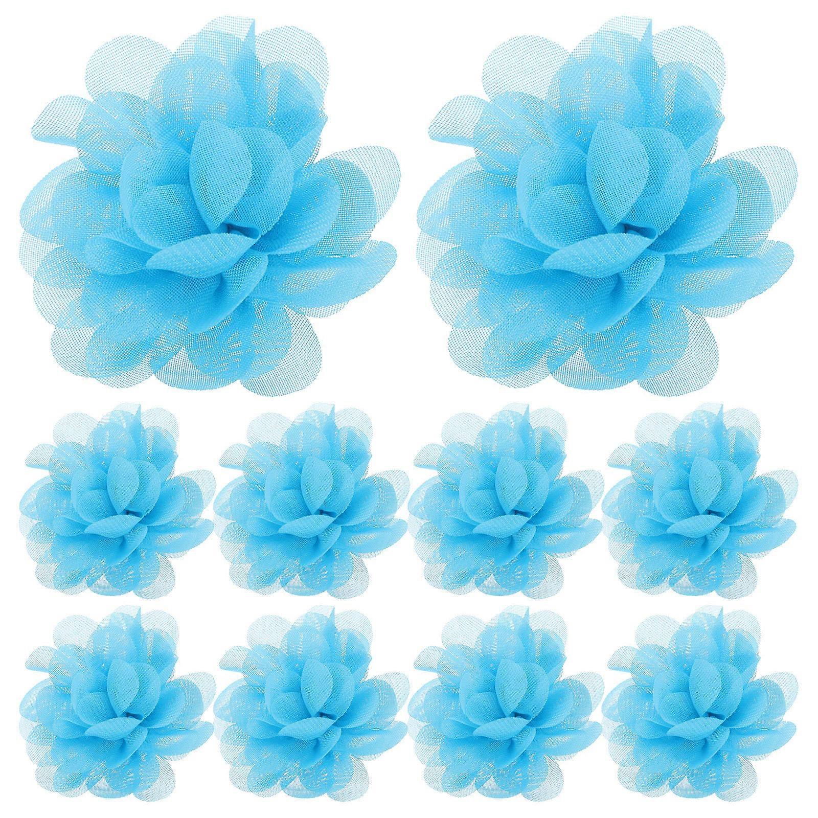 10pcs Vivid Mesh Flower Heads for DIY Decoration – Artificial Floral Adornments for Weddings, Birthdays & Home Creative Arrangements