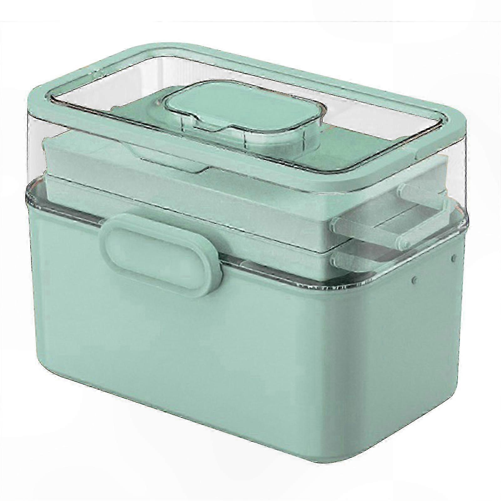 Multi-Layer Pill Organizer with Small Storage Box for Medication Management and First Aid Needs