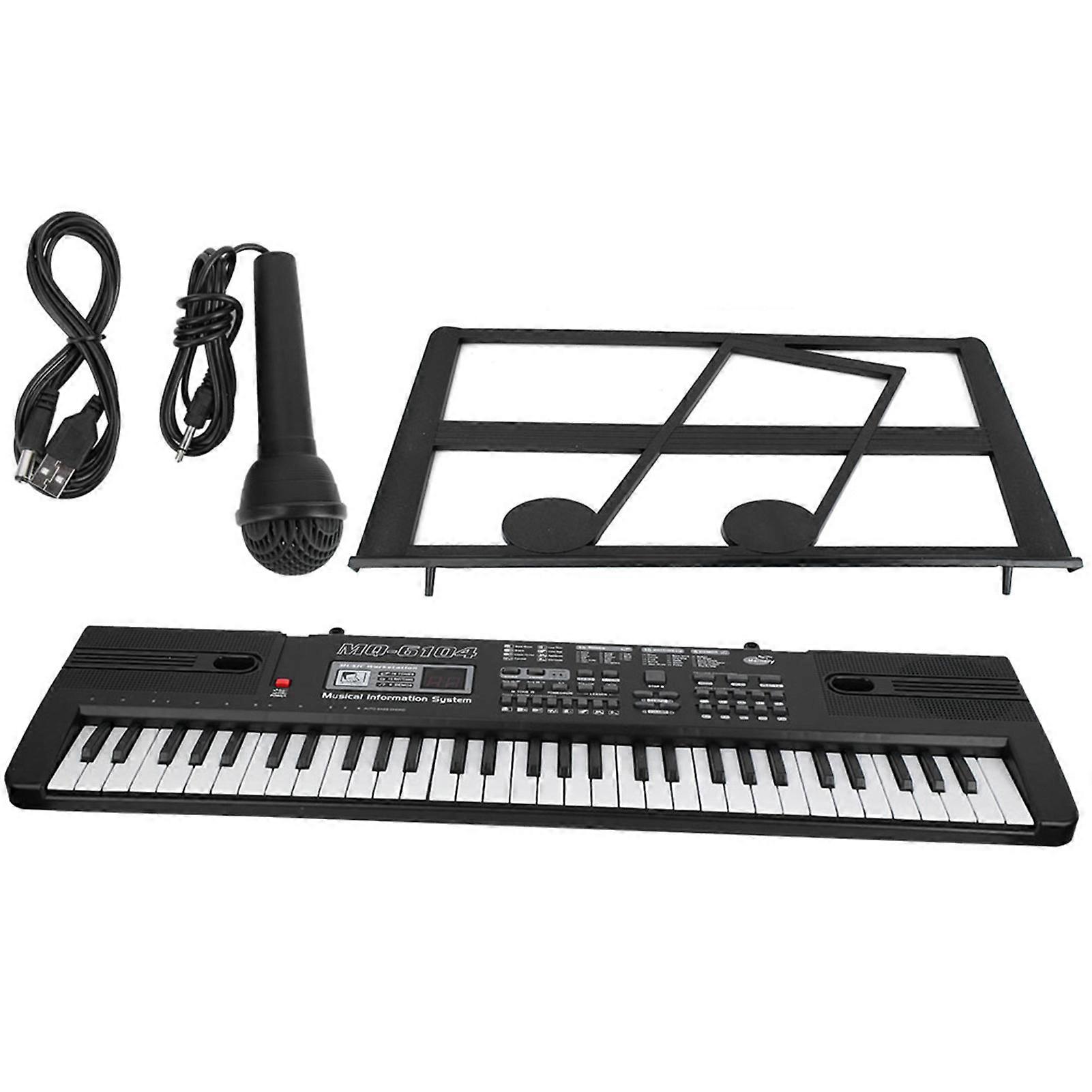 Organo elettronico digitale a 61 tasti, tastiera portatile con microfono per bambini