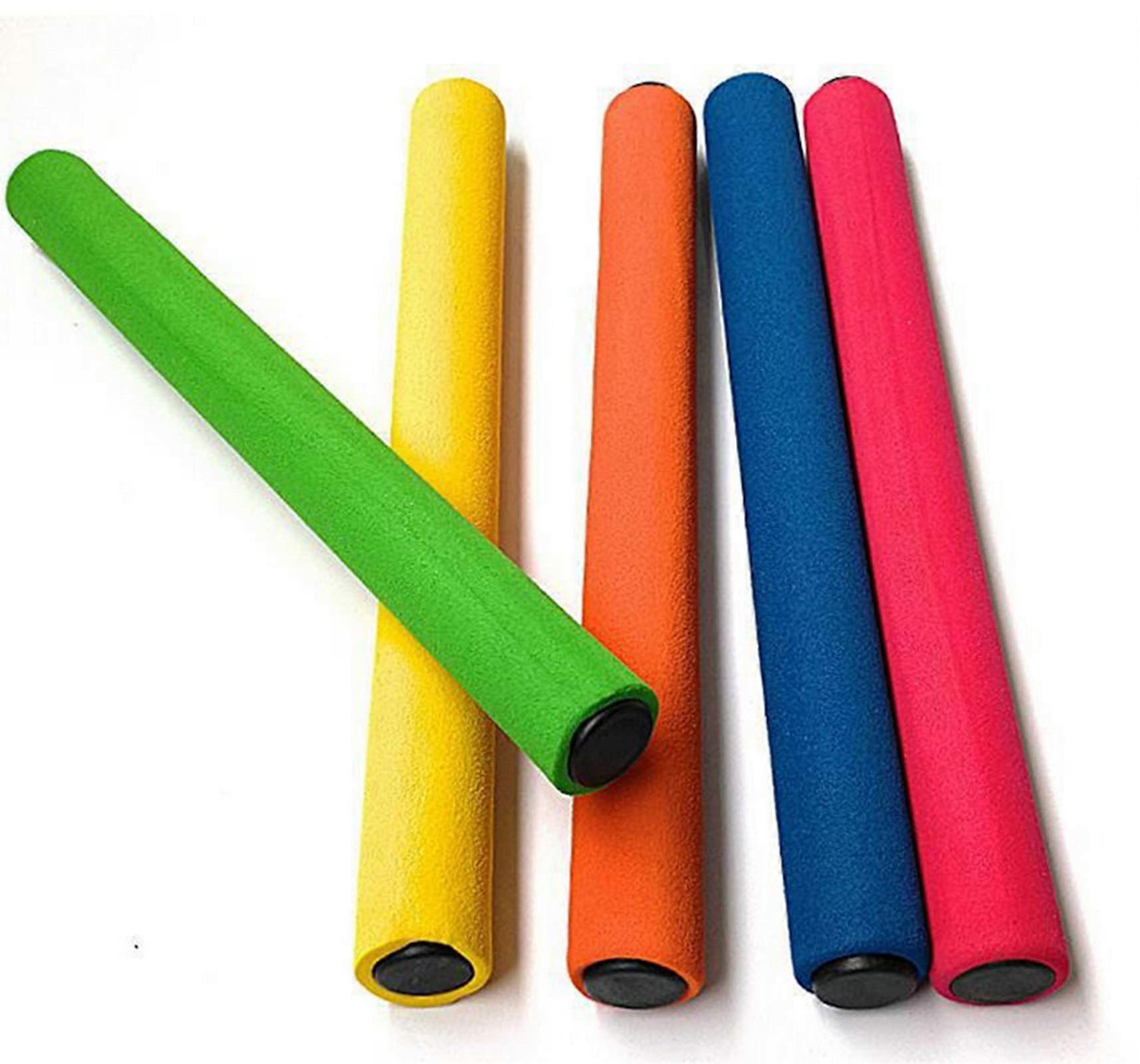 Track and Field Relay Batons Sticks Assorted Color Relay Running Race Batons Sticks Foam Relay Running Baton 5 Pack Track & Field Sticks