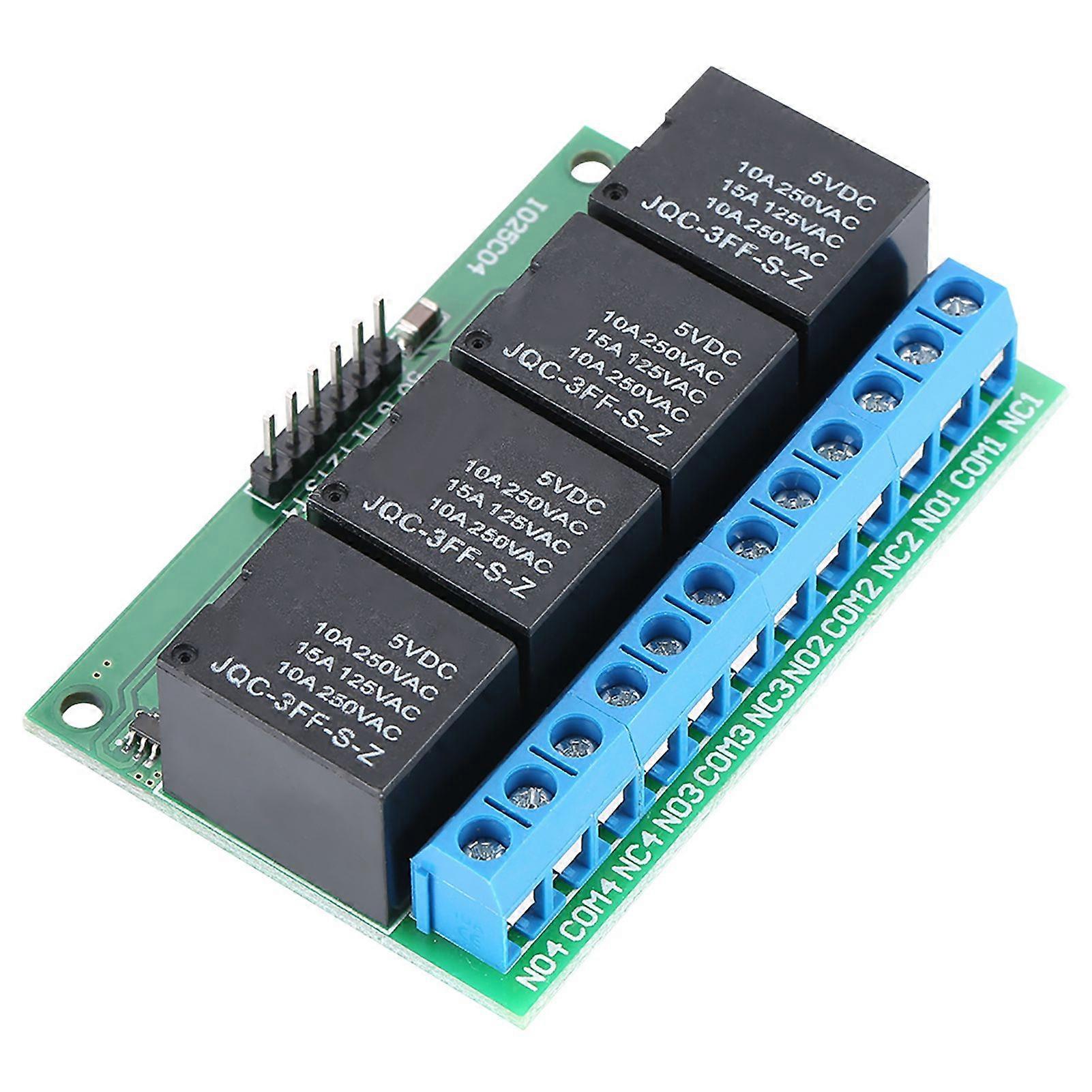 4 Channel 5V  Flip Flop Latch Relay Bistable Self locking Low Pulse Trigger Module