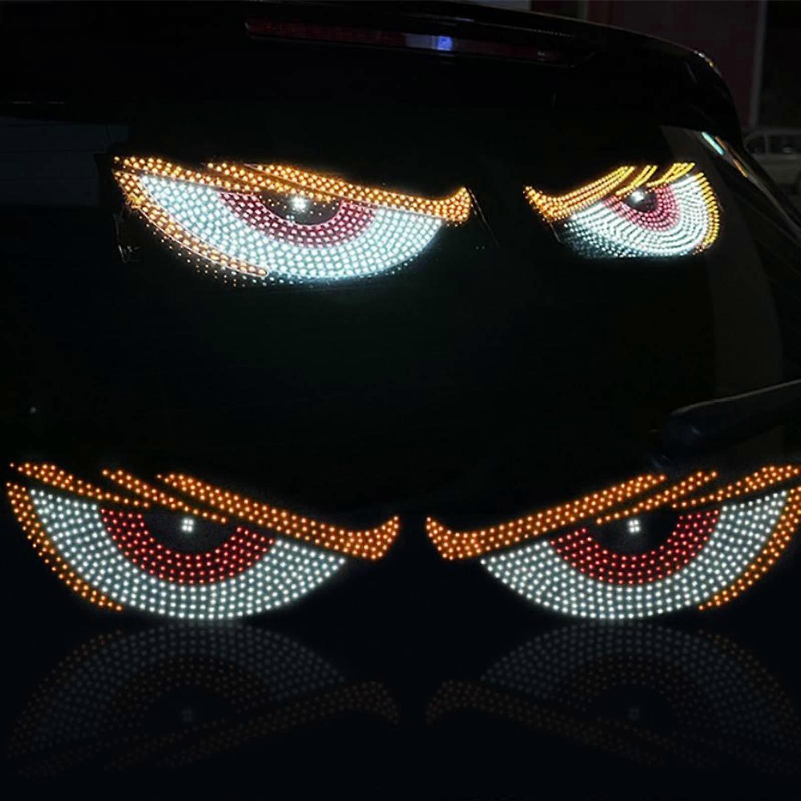 Devil Eyes Light for Cars DIY Dynamic LED Smart Colorful Eye Lamp USB Powered White for Car Windshield