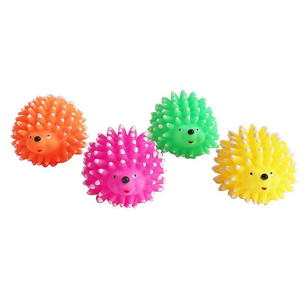 Pet Sound Toy Little Hedgehog Chew Toy for Playing 12Pcs Random Color