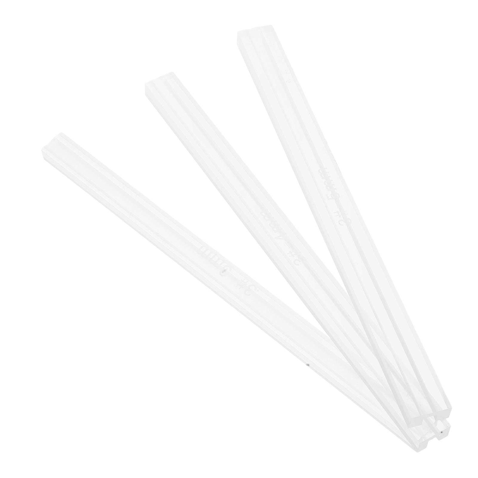 Leatherworking Tool Acrylic Zipper Adhesive Ruler for Exact Glue Application 6Pcs
