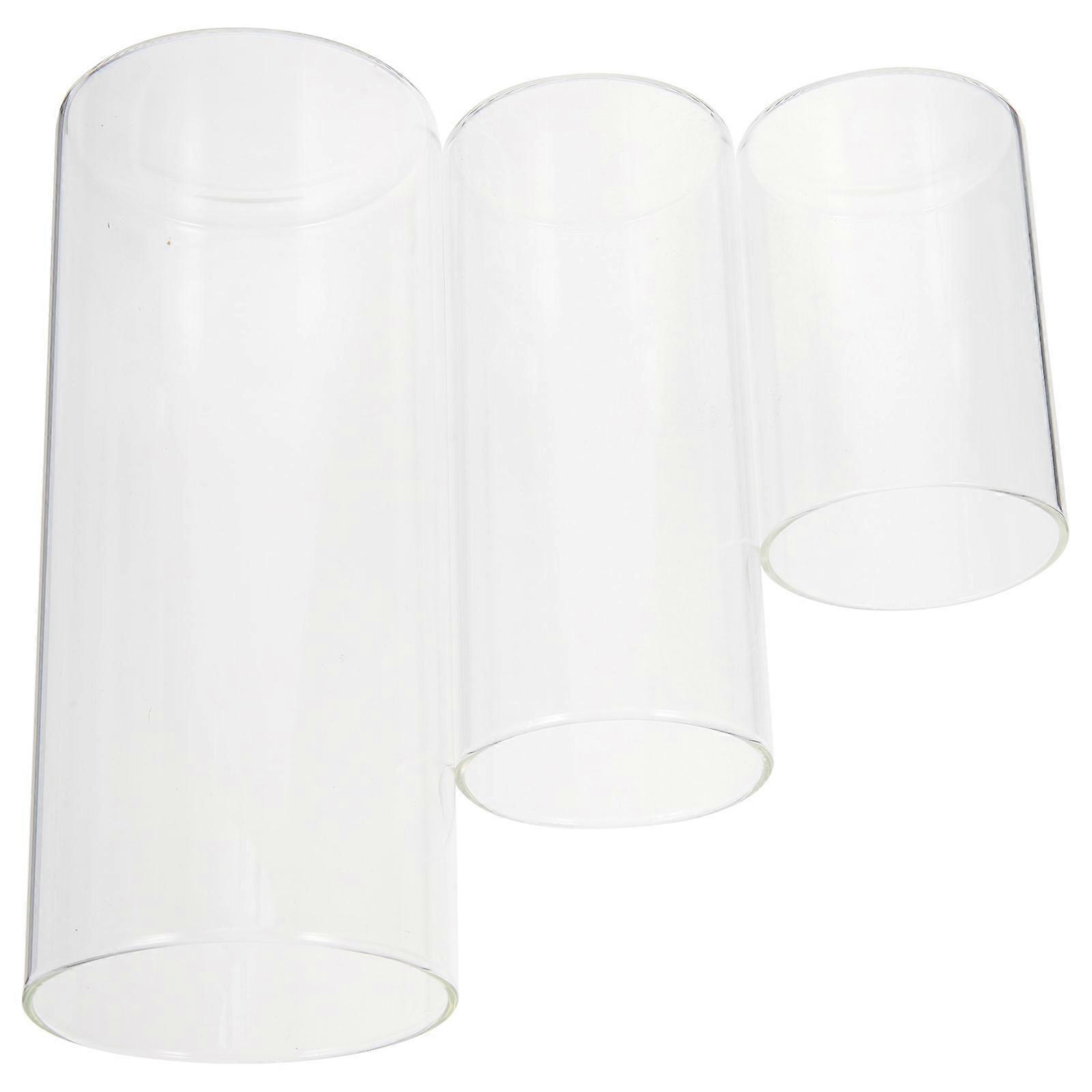 Glass Cylinder Vase for Storage 3Pcs Transparent Multi-Functional Candle Holder