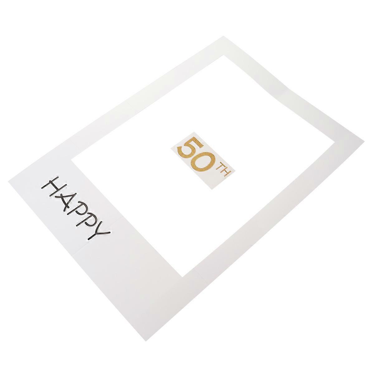 Birthday Photo Booth Props Kit For Fun Celebrations With Rectangle Design 26.8 x 18.9 Inch 1Set