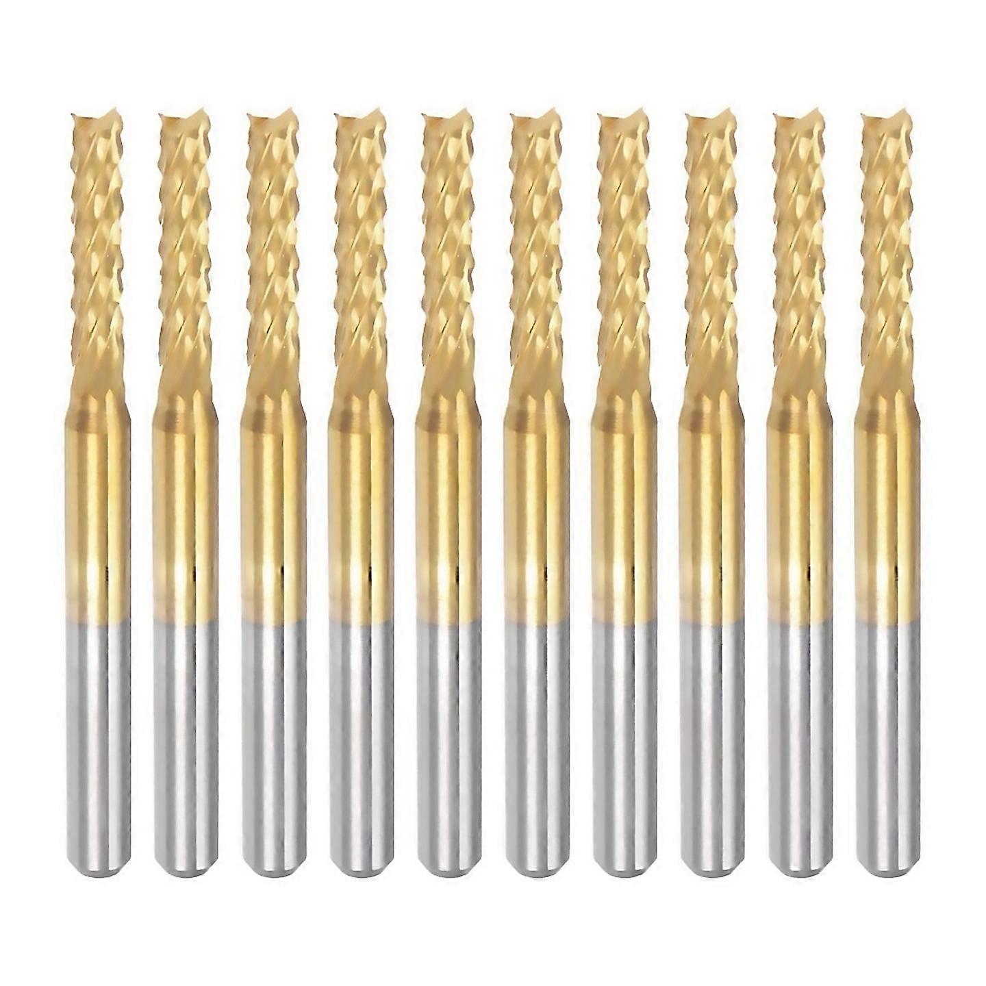 For 10pcs Titanium Coat Carbide For Pcb Machine 18 Inch Shank Easy To Clean And Maintain