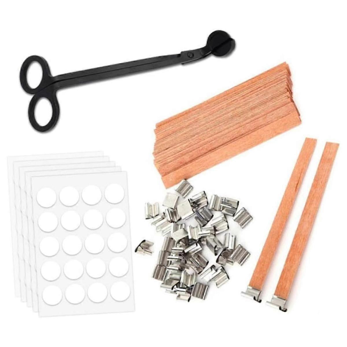 Candle Trimmer and Smokeless Candle Wicks with Iron Stand