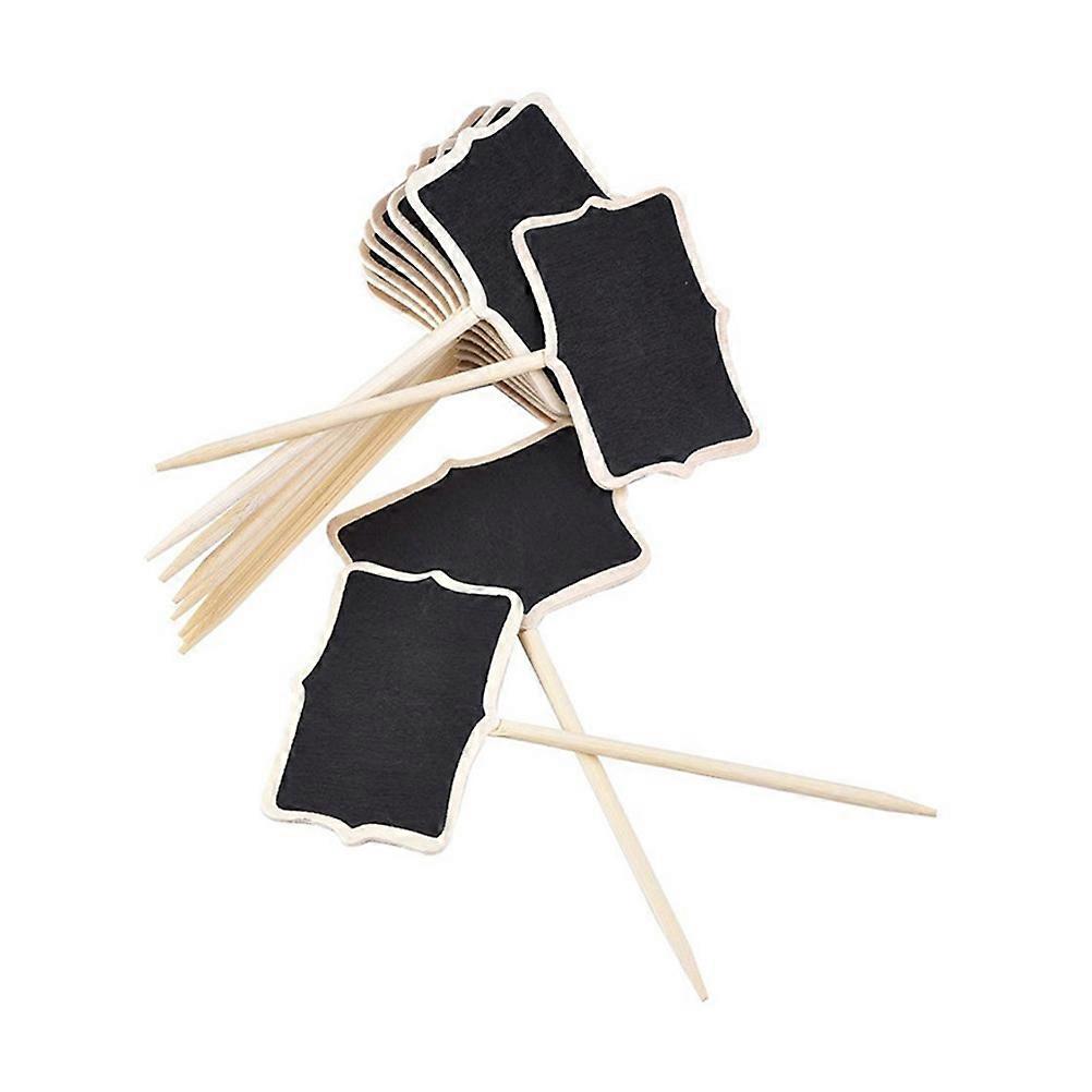 Mini Blackboards for Leaving Message 20Pcs Black Bamboo Chalkboard Signs