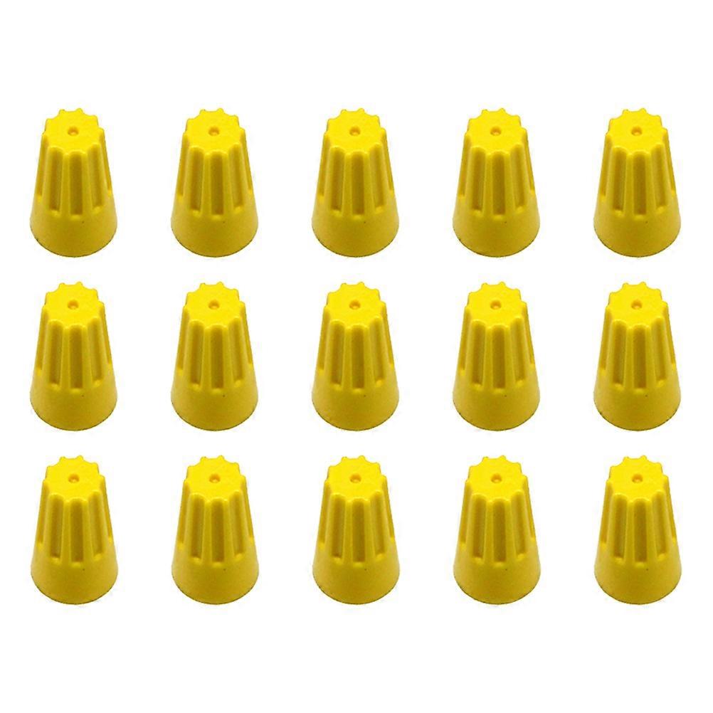 Cable Wire Connectors 100 Set Yellow Terminal Block with Good Insulation for Wiring Equipment