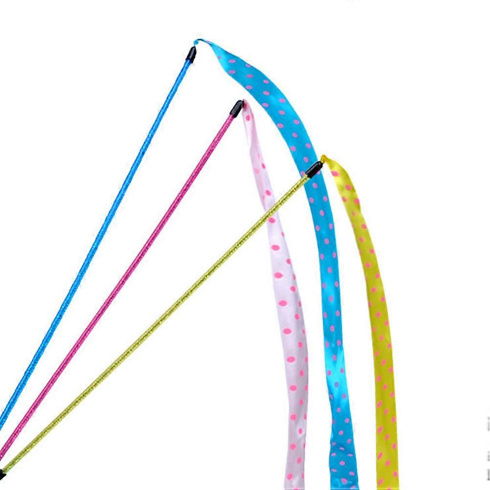 Cat Ribbon Training Toy Dot Stick for Energetic Play 3Pcs Set