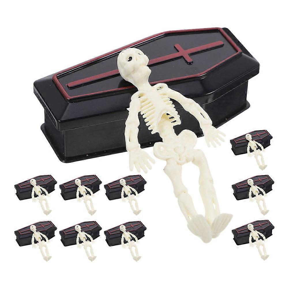 Mini Halloween Coffin Boxes Coffin Decor for Party 20Sets Plastic Props
