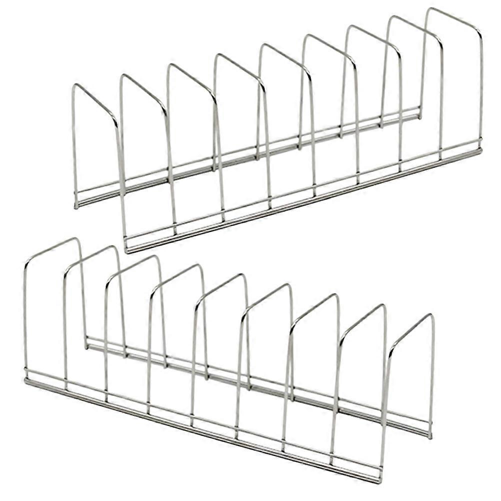 Dish Storage Rack Stainless Steel for Kitchen 4Pcs Countertop Organizer