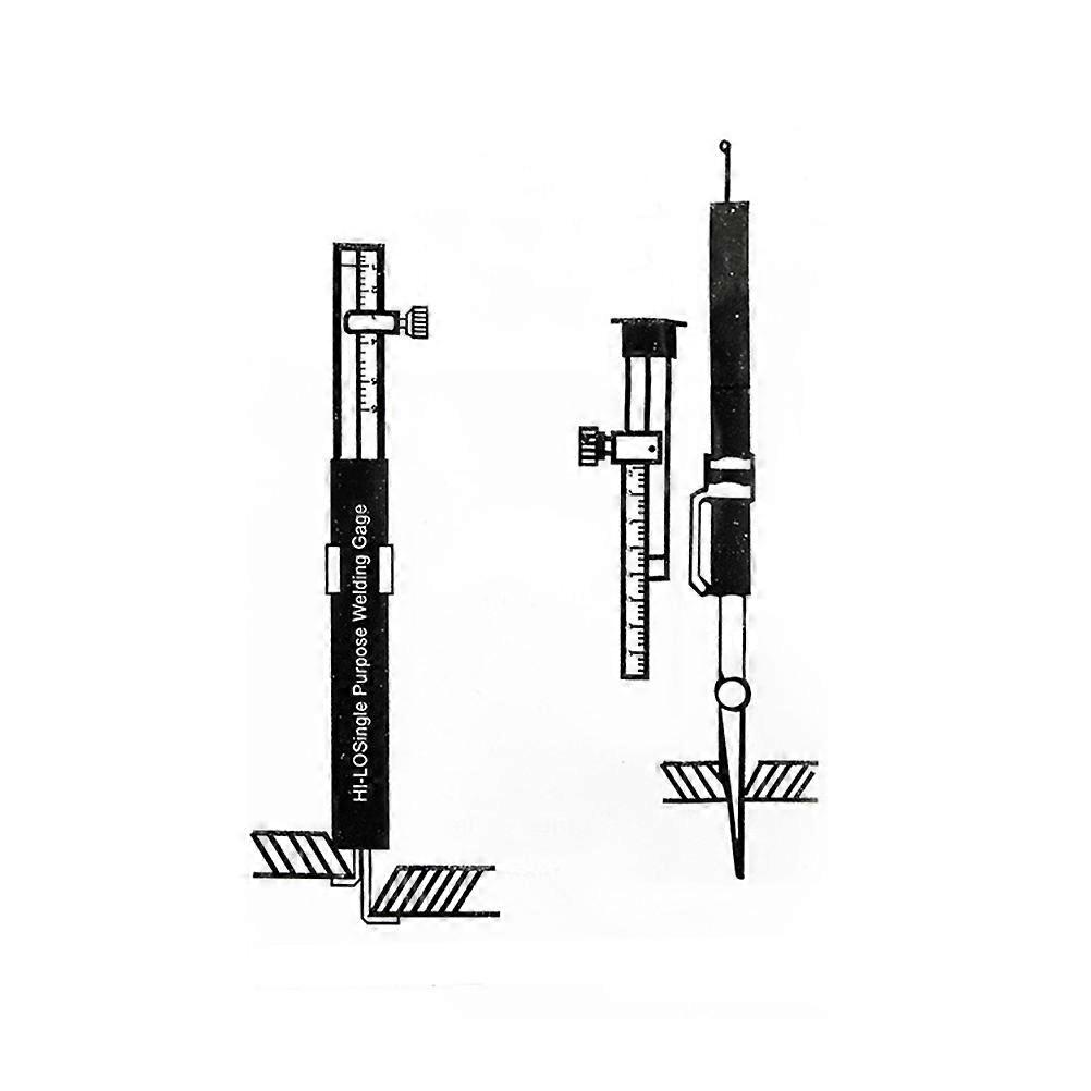 Small High and Low Multifunction Gauge Welding Rule for Measuring 2Pcs