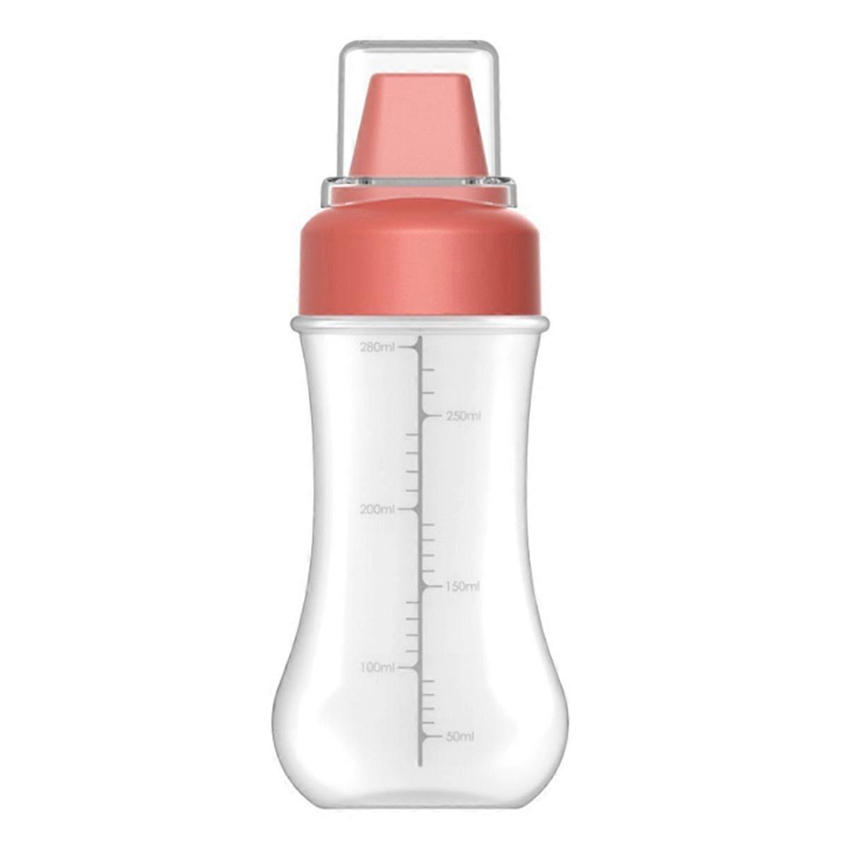 red Ketchup Squeeze Bottle Salad Container with Leak-Proof Cap