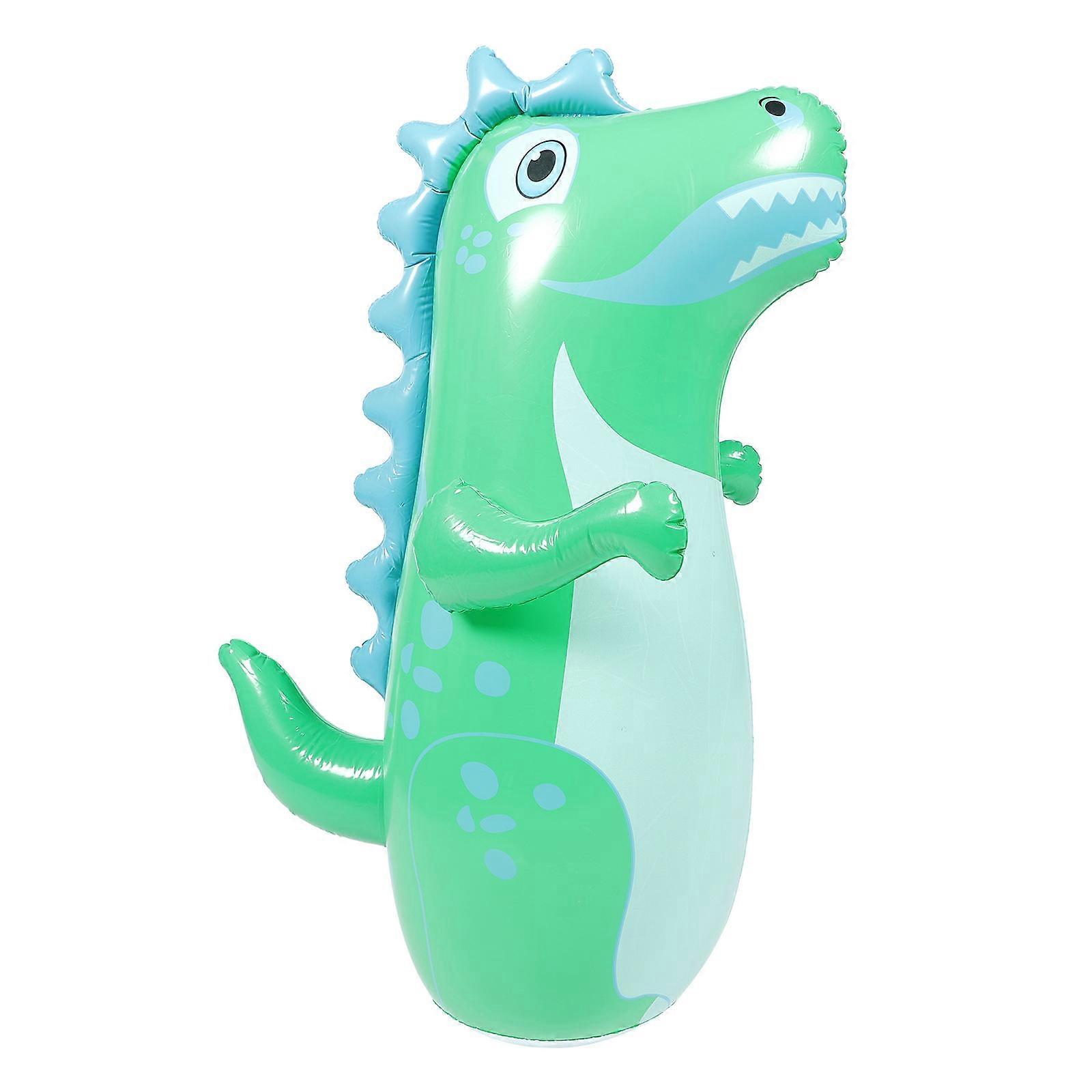 Green Inflatable Dinosaur Tumbler Toy for Kids Playing PVC Material