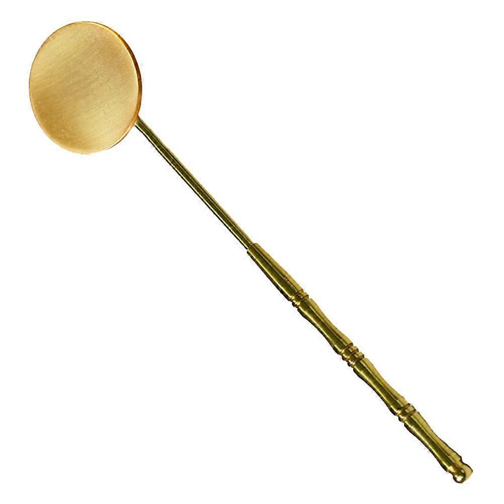 Incense Making Tool 2Pcs Ash Presser Golden Flat Bottom Long Handle Design For Aromatherapy Enthusiasts And Gift Giving