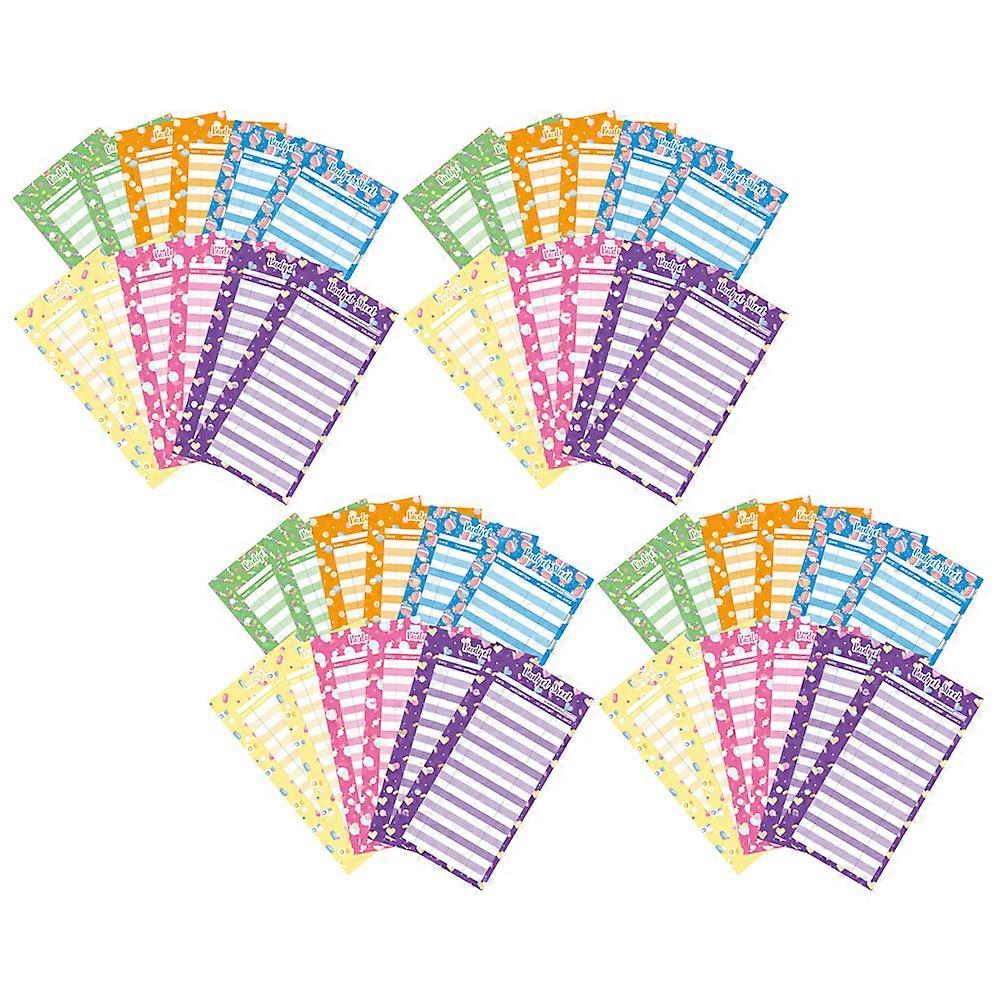 Candy Pattern Budget Binder Inserts Cash Expense Tracker Sheets 60Pcs