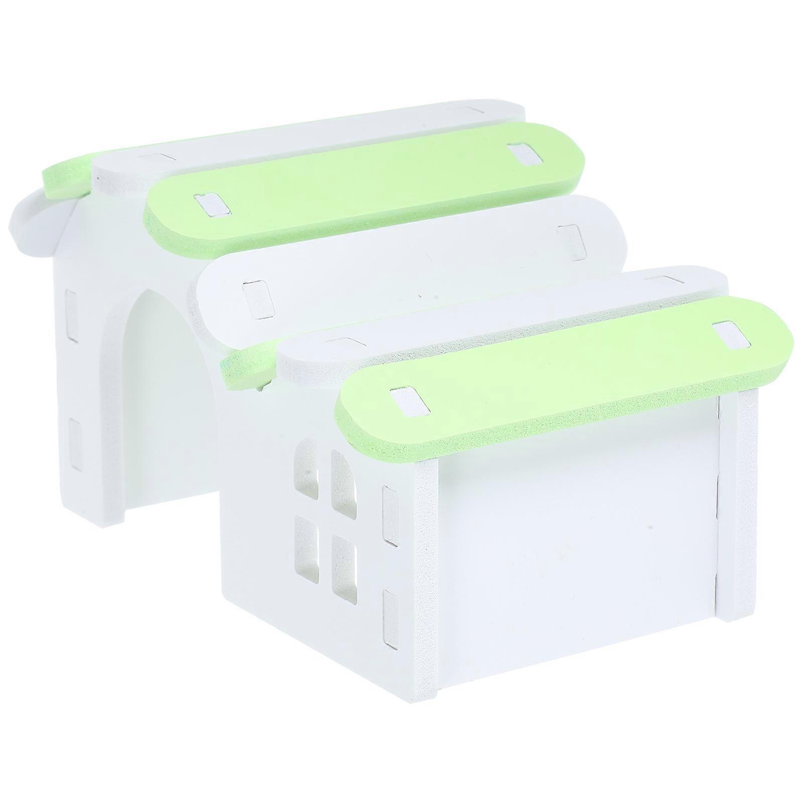 Wooden Hamster Hideout Guinea Pig House for Small Animals 4Sets