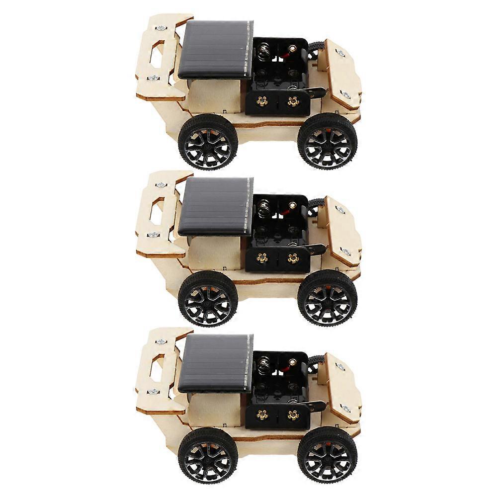 Solar Vehicle Model Making Kit Educational Tool For Students Black Wood 6Set Science Experiment