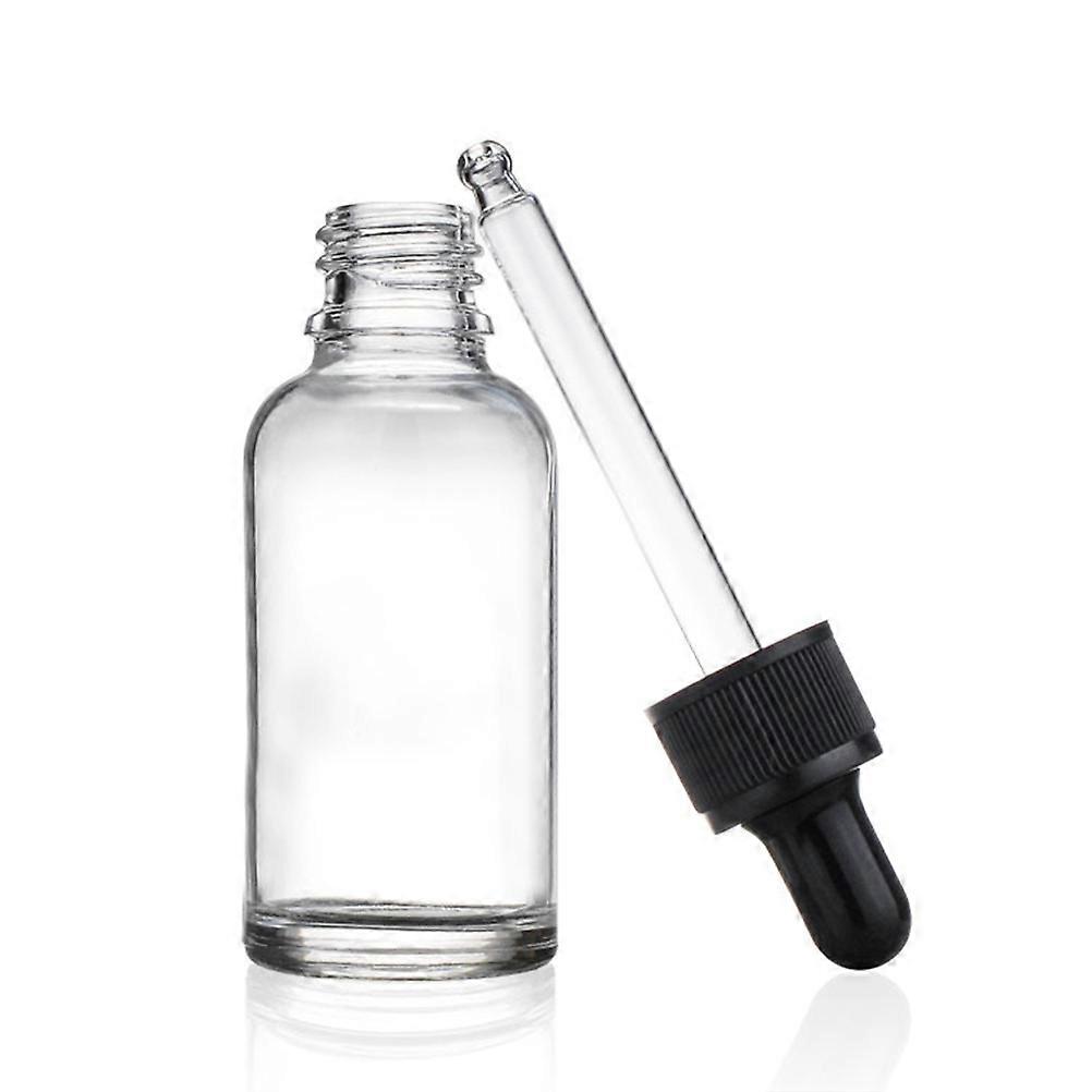 60 Pcs Refillable Glass Dropper Bottles Transparent Storage for Lotion and Essential Oil
