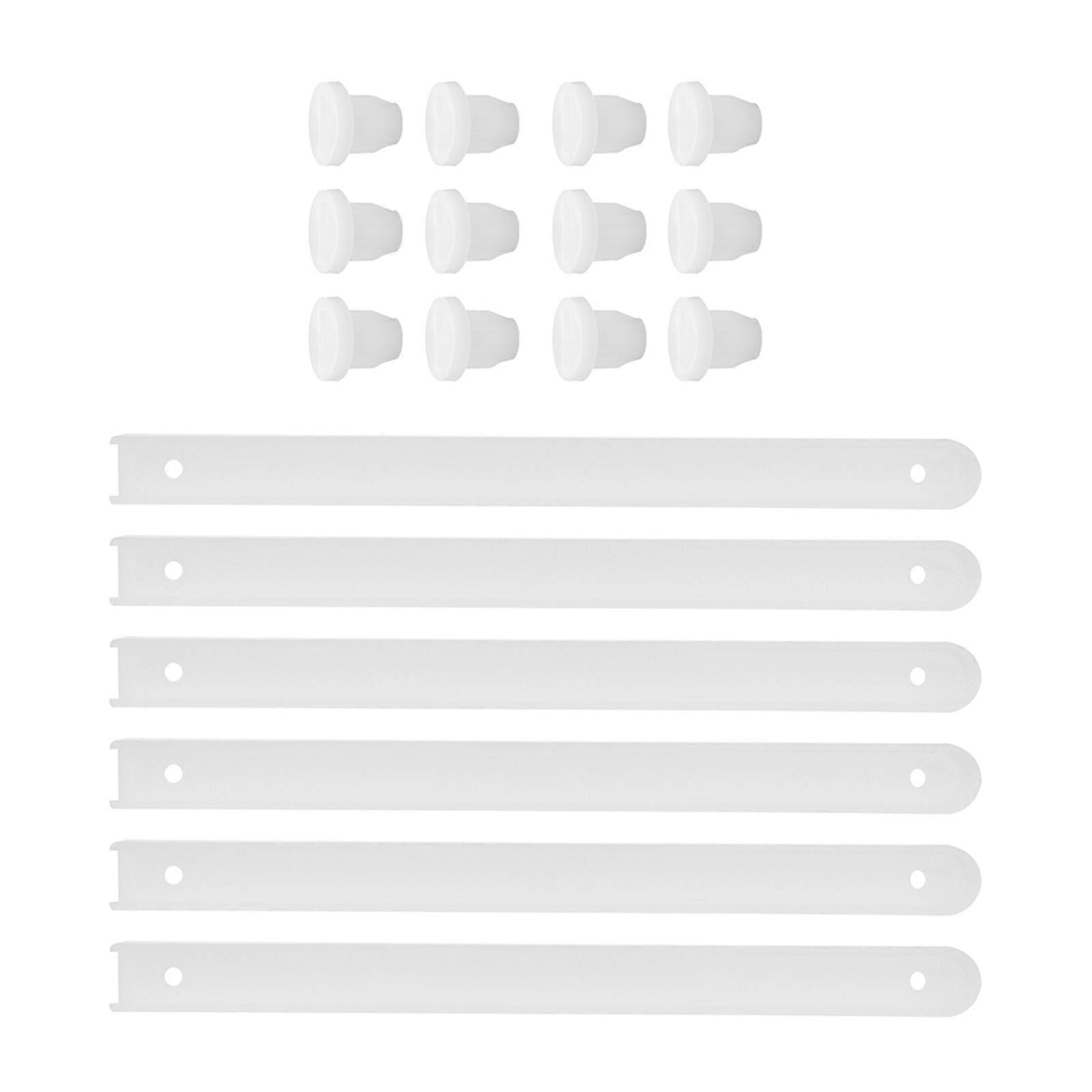 Drawer Slides Replacement Drawer Rails for Furniture 15Sets Plastic White