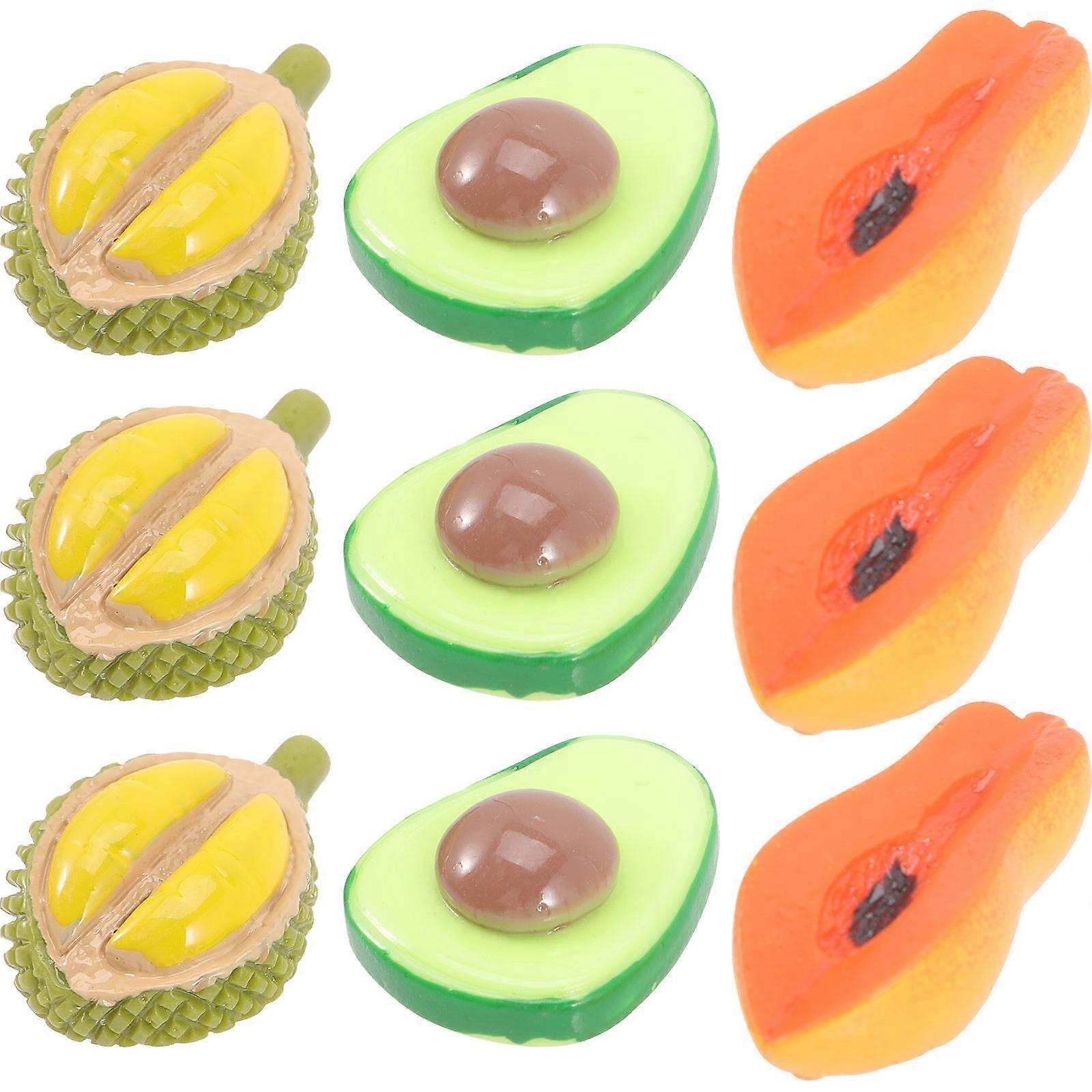 Resin Fruit Charm for Decoration 36Pcs Assorted Color Pendant Collection