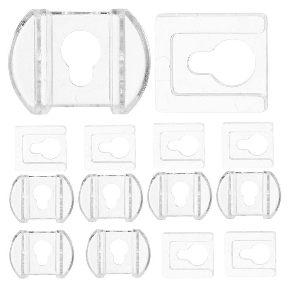 Photo Frame Hanging Hooks Clear Acrylic Keyhole Clips for 80Pcs
