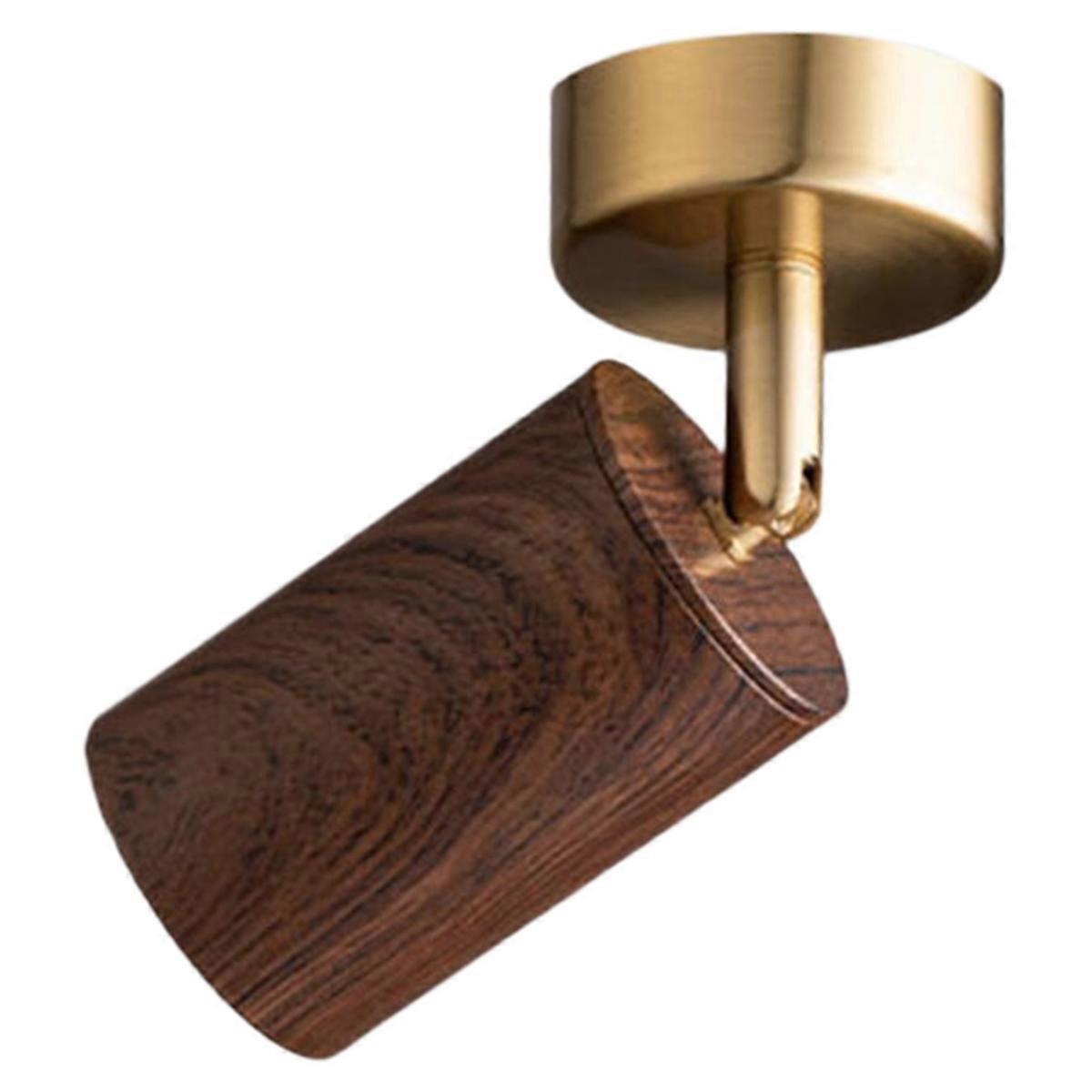 Led Spot Light Mounted Spotlights Adjustable Angle Walnut Small Ceiling Lamp Aluminum Material