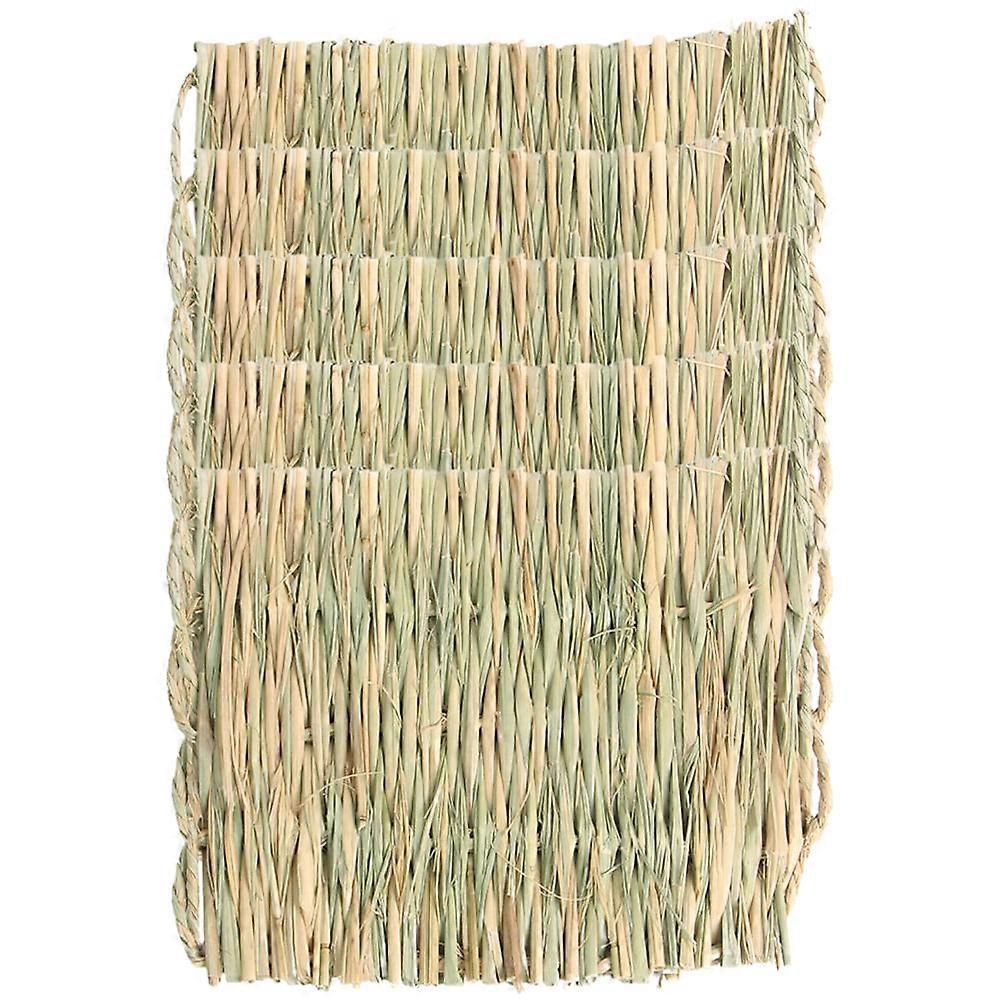 Pet Rabbit Grass Mat 15 Pcs Chew And Teeth Grinding Bedding 10.41X8.65IN Indoor Use