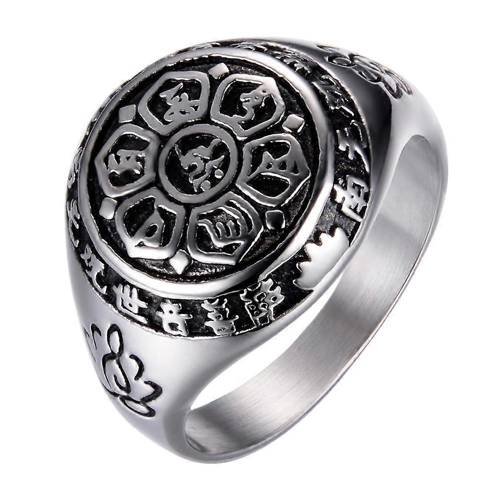 Retro Ring Stainless Steel Ring for Decoration 2Pcs Silver Decorative Gift