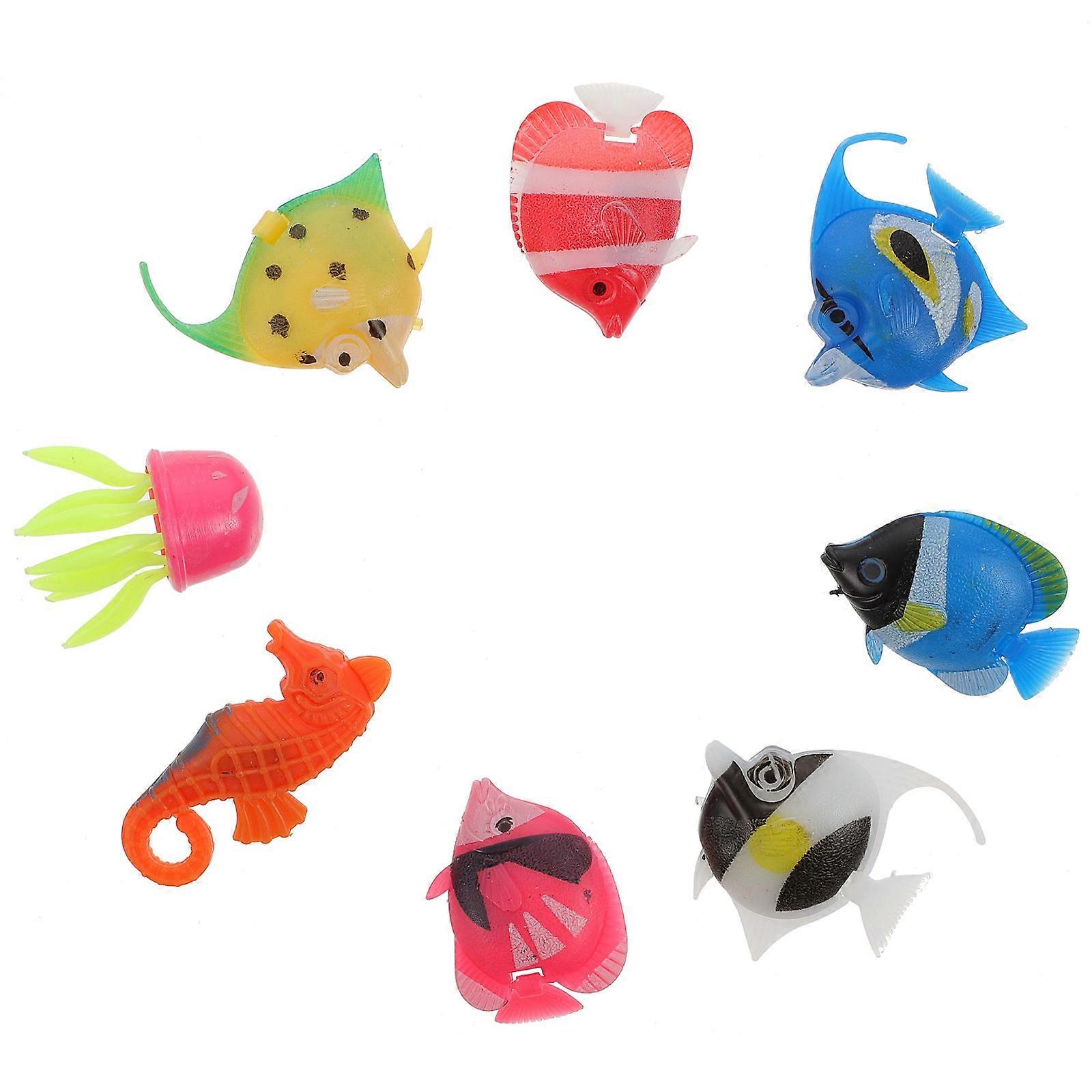 Fish Tank Decor Floating Fish Ornament 16Pcs Aquarium Set