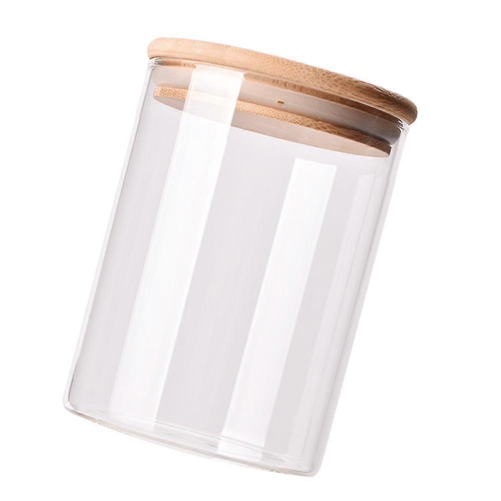 Transparent Bamboo Jar 1Pcs Assorted Color Crack-Resistant Food Storage Container