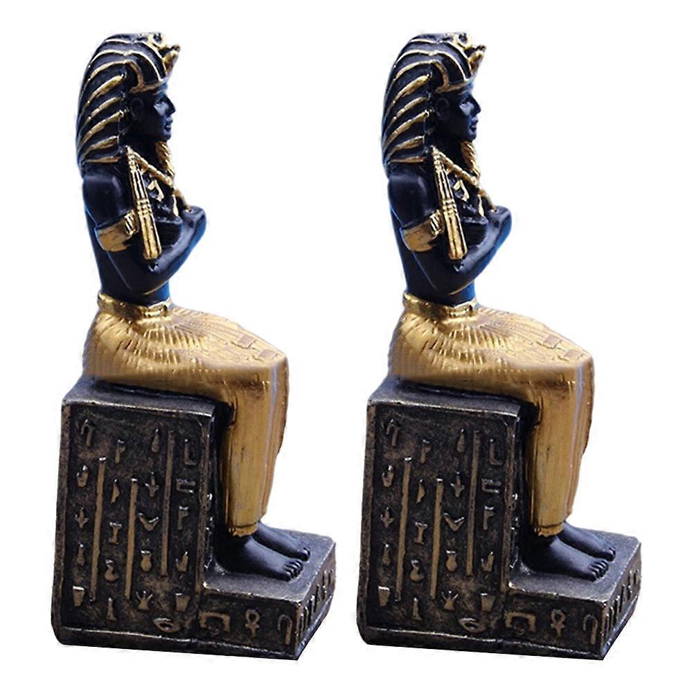 Ancient Egyptian Statue 8 Pcs For Office Decoration Antique Display Rectangular Shape Decorative Resin Craft