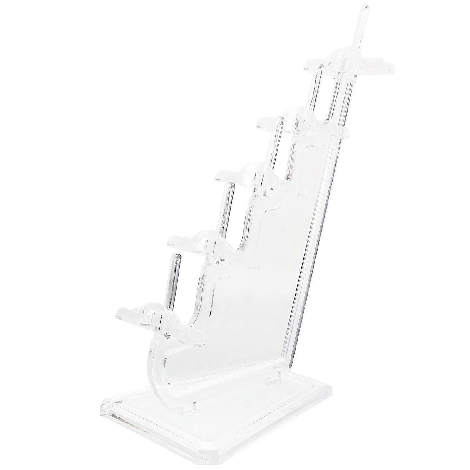 Clear Acrylic Sunglasses Display Stand for Storage with 2Pcs Eyeglasses Holder Racks