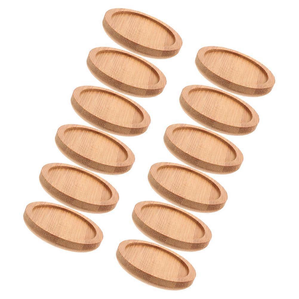 Reusable Bamboo Coasters For Home Use Heat Insulation Round Shape 6.50X6.50X0.90CM Classic Design 24Pcs