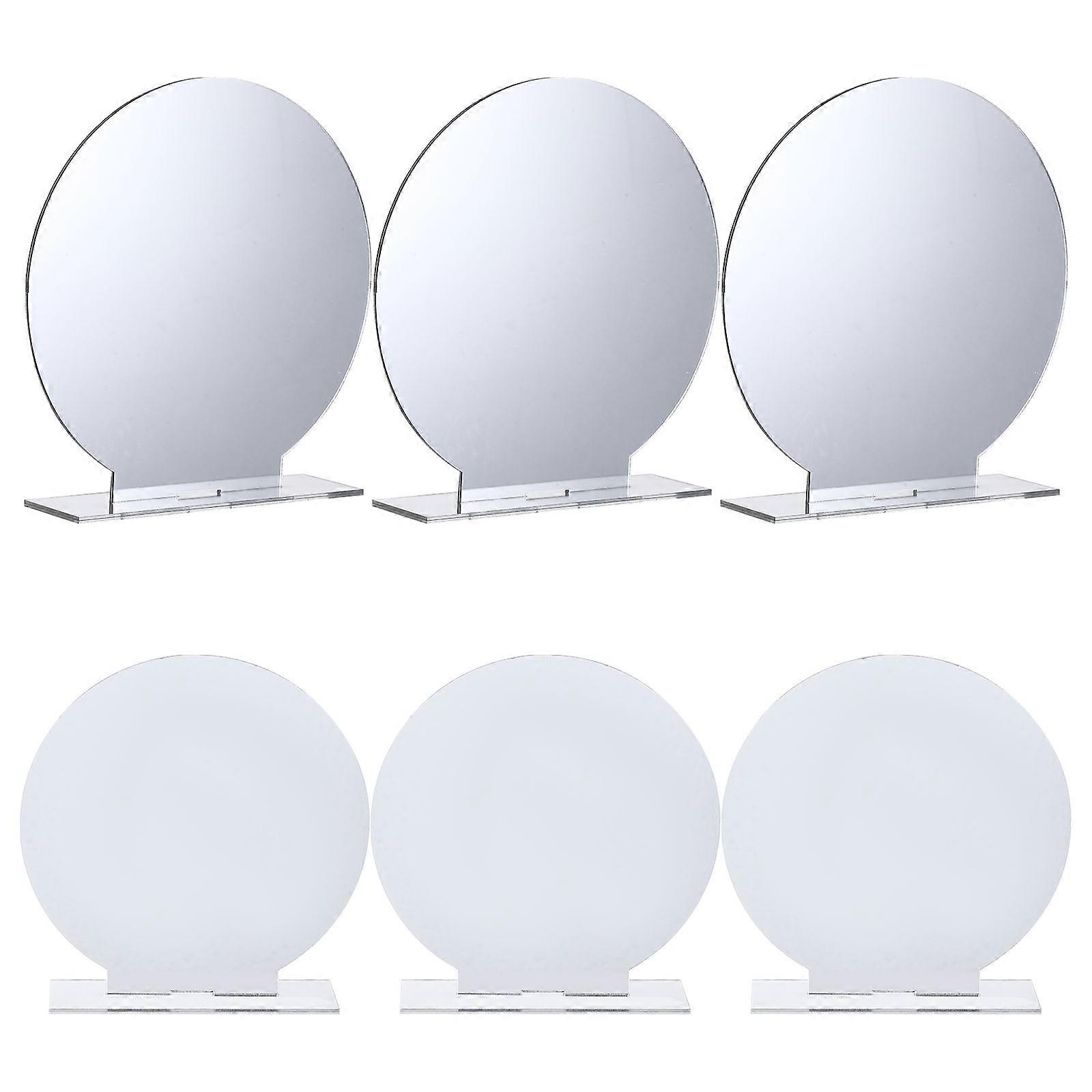 Wedding Acrylic Table Number Sign with Stand 24Sets Silver Acrylic