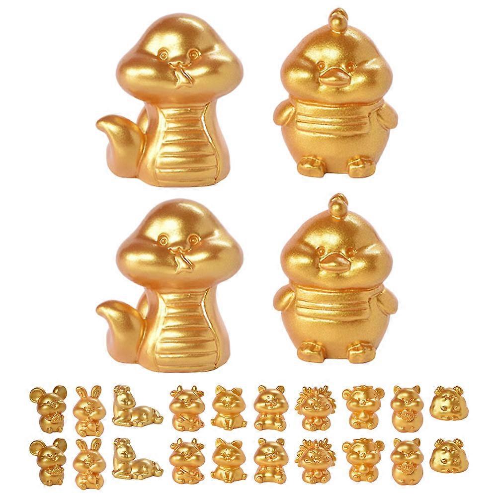 Miniature Zodiac Figurines Resin Craft for Decoration 72Pcs Set