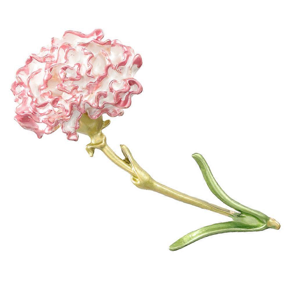 Alloy Brooch Carnation Shape Brooch for Corsage Decor 5Pcs Pink