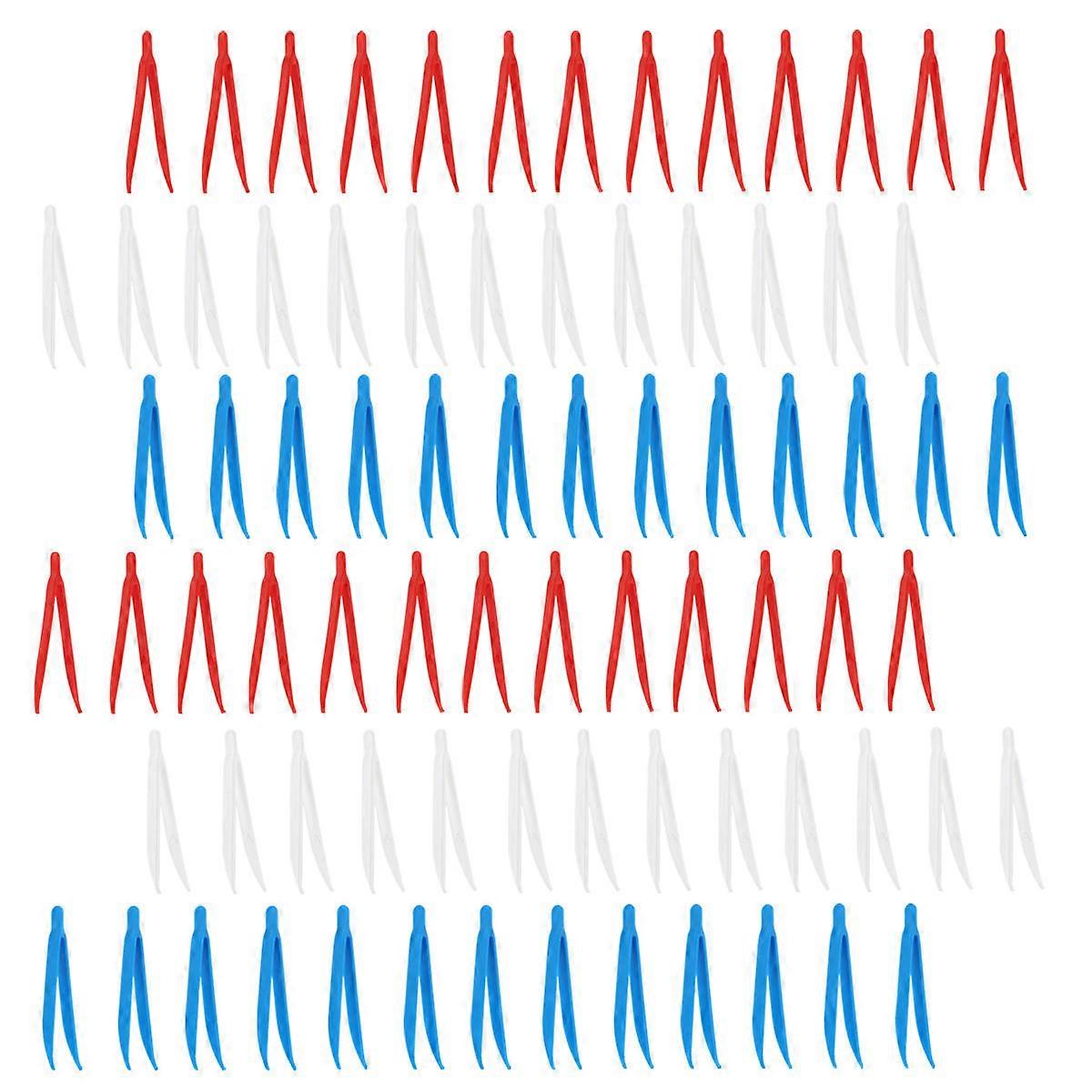 Plastic Tweezers Tools for Picking Up 200Pcs Disposable Assorted Color