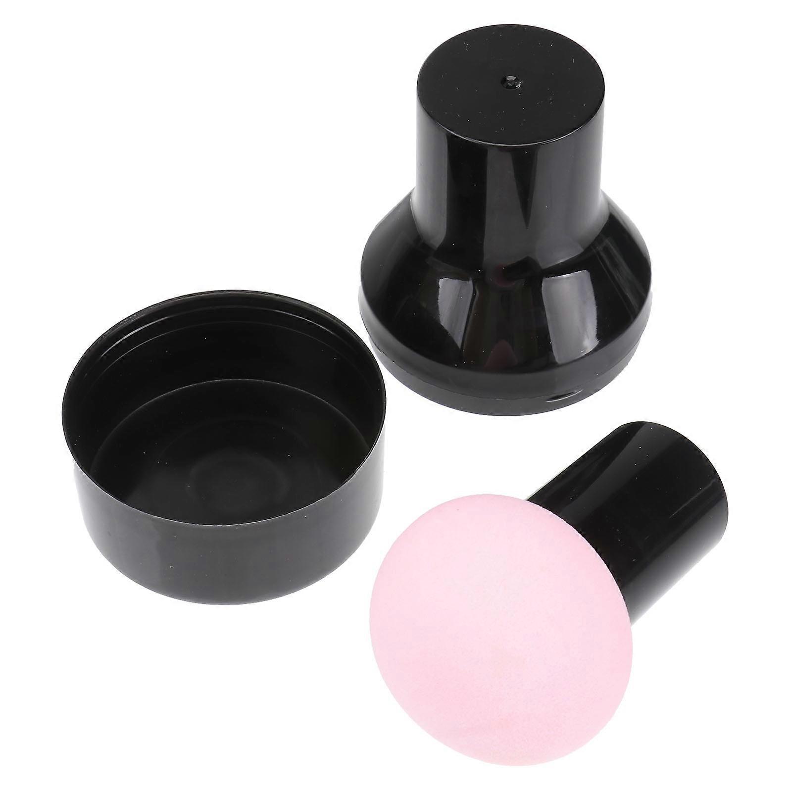 Mushroom Head Cosmetic Puff with Handle for Foundation Use 3Pcs