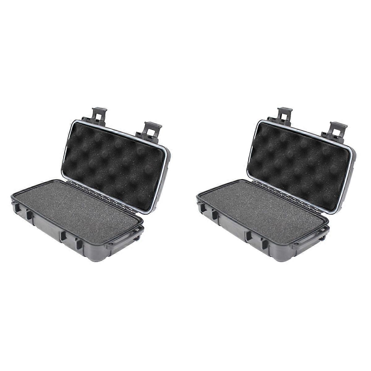 2X Waterproof Hard Carry Case Bag Tool Case with Pre-Cut Sponge Storage Box Protector Organizer Hard